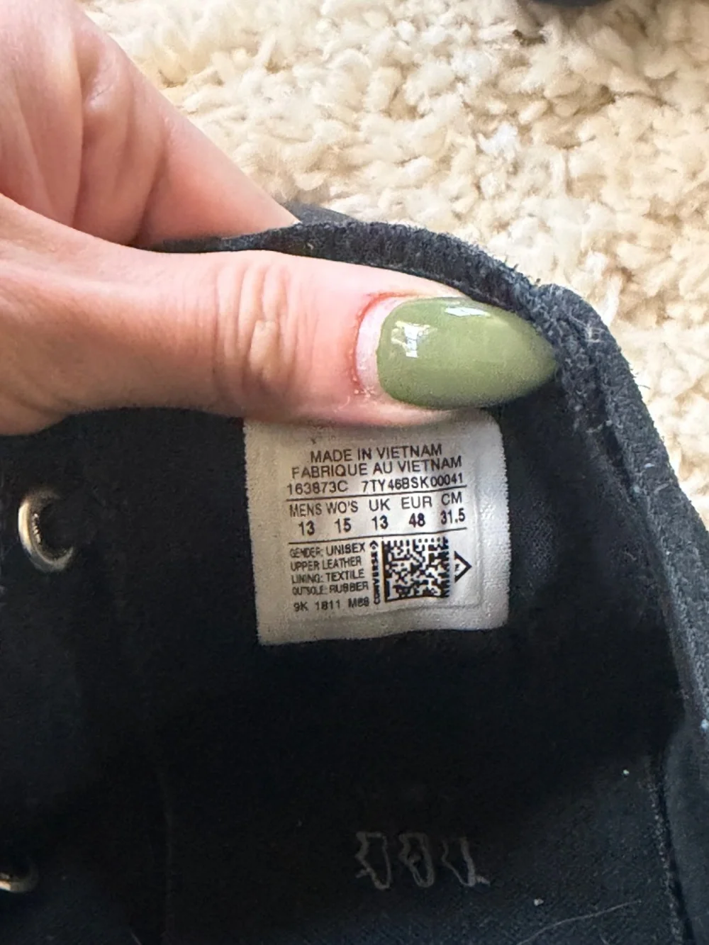 Classic Converse like new skater, athletic trendy Men's Black Low-Top Canvas Sne